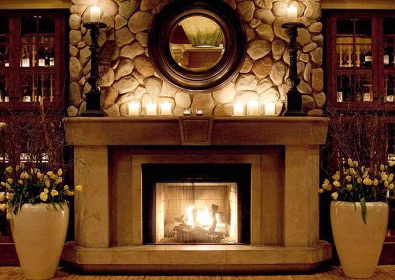 Fireplace Design with Stones