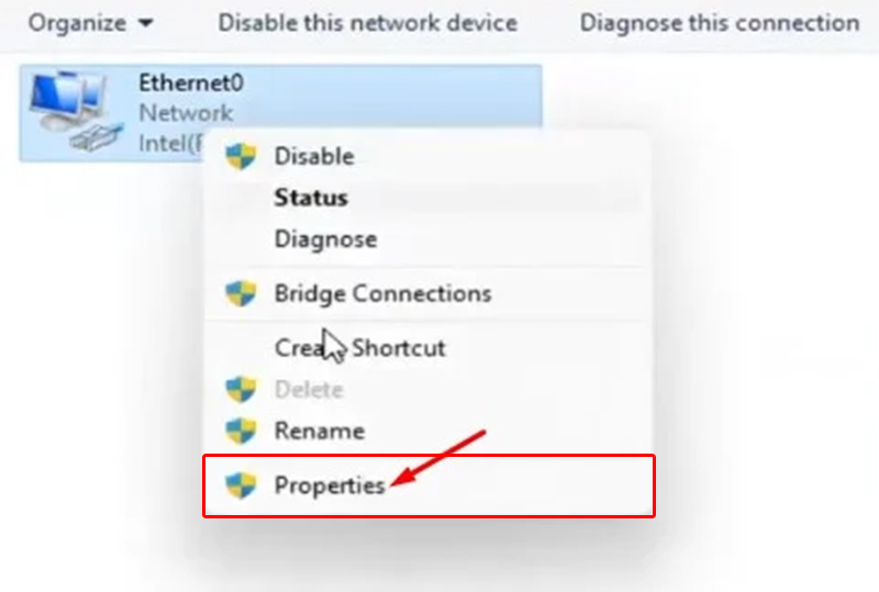 Network Properties in Windows 11