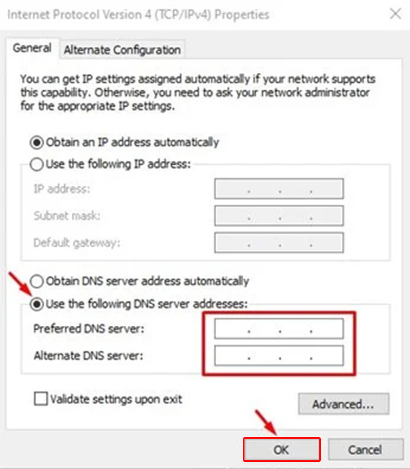 Windows 11 DNS server address