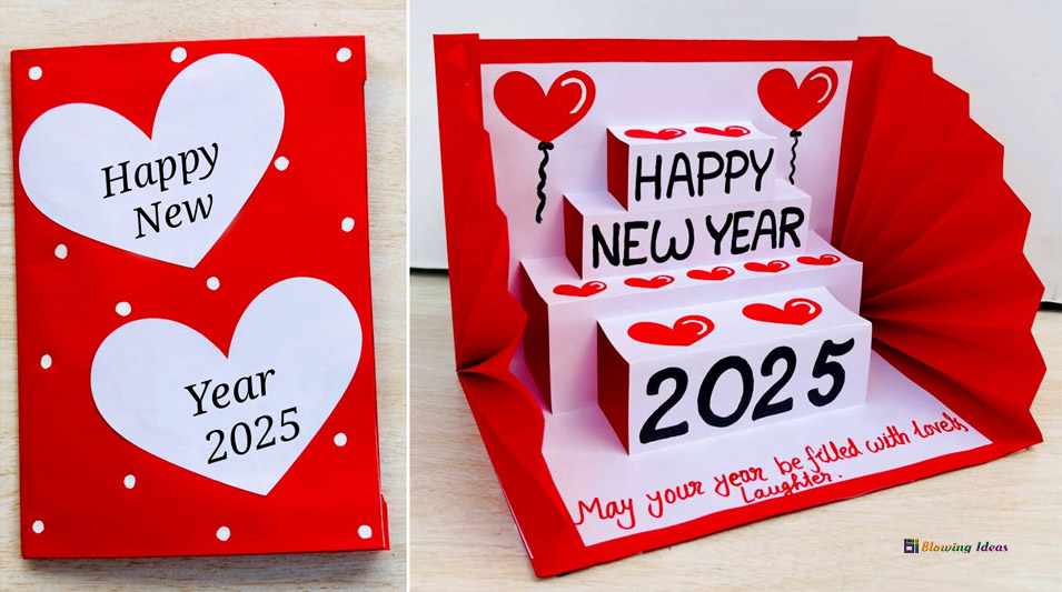 Happy New Year 2025 Card Design