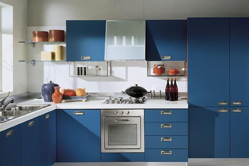 Blue cabinetry