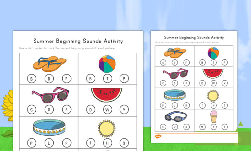 Sweet Phonics-Summer vacation activities for students